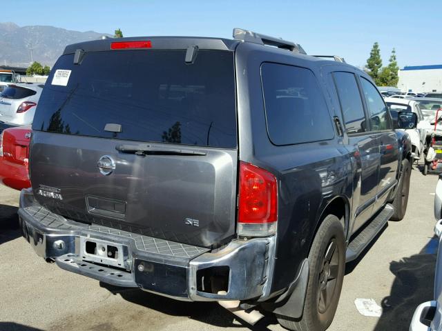 5N1AA08A54N726889 - 2004 NISSAN ARMADA SE SILVER photo 4