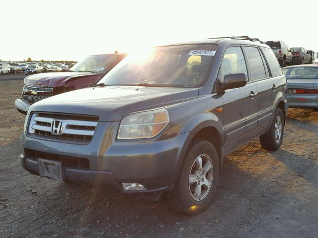 2HKYF18466H518270 - 2006 HONDA PILOT EX BLUE photo 2