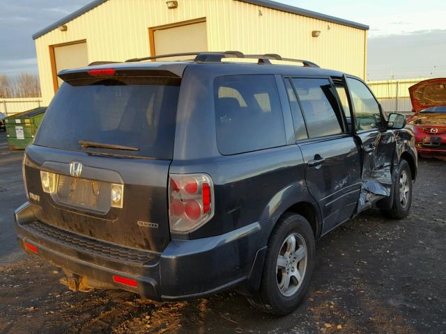 2HKYF18466H518270 - 2006 HONDA PILOT EX BLUE photo 4