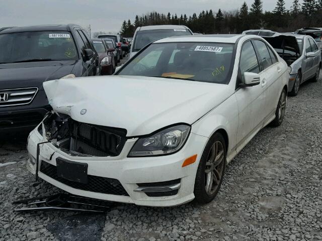 WDDGF8AB4EA913458 - 2014 MERCEDES-BENZ C 300 4MAT WHITE photo 2