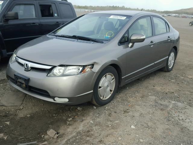 JHMFA36257S014006 - 2007 HONDA CIVIC HYBR GRAY photo 2