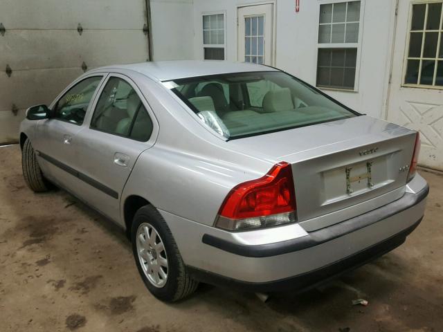 YV1RS61R622164209 - 2002 VOLVO S60 SILVER photo 3