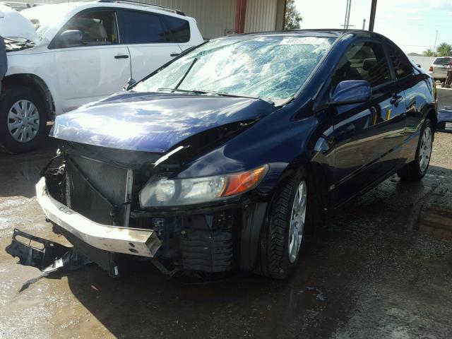 2HGFG126X7H530545 - 2007 HONDA CIVIC LX BLUE photo 2