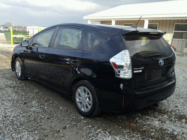 JTDZN3EU4C3179832 - 2012 TOYOTA PRIUS V BLACK photo 3