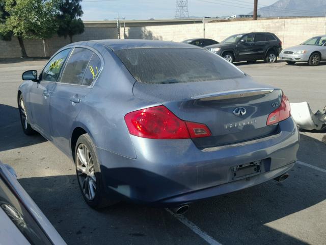 JNKBV61E97M716520 - 2007 INFINITI G35 BLUE photo 3