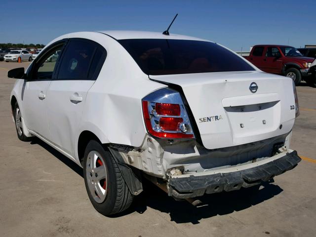 3N1AB61E57L683566 - 2007 NISSAN SENTRA 2.0 WHITE photo 3