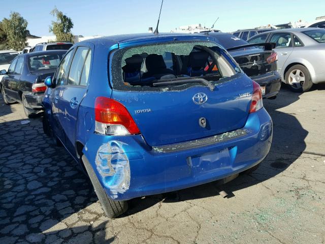 JTDKT903995240789 - 2009 TOYOTA YARIS BLUE photo 3