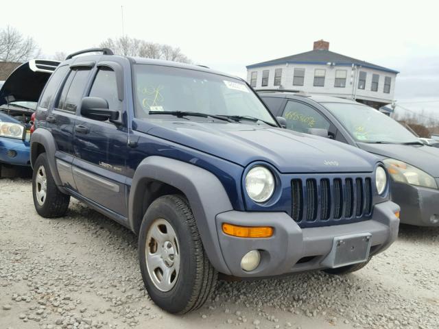 1J4GL48K82W324150 - 2002 JEEP LIBERTY SP BLUE photo 1