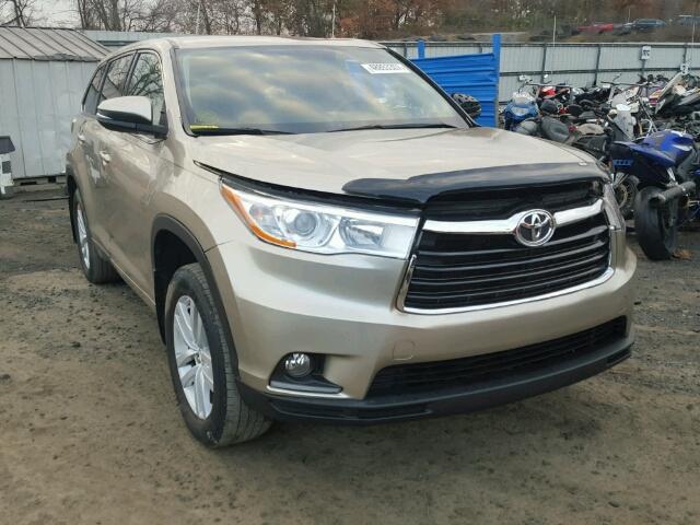 5TDBKRFH3FS082459 - 2015 TOYOTA HIGHLANDER GOLD photo 1