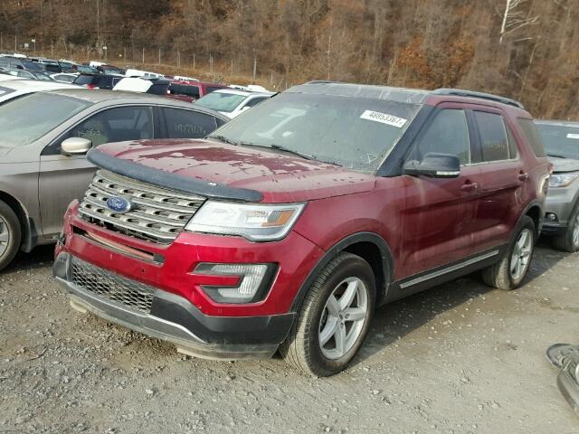 1FM5K8D84GGC80856 - 2016 FORD EXPLORER X TWO TONE photo 2