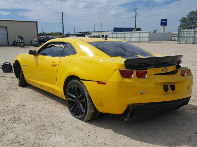 2G1FA1EV9A9115360 - 2010 CHEVROLET CAMARO LS YELLOW photo 3