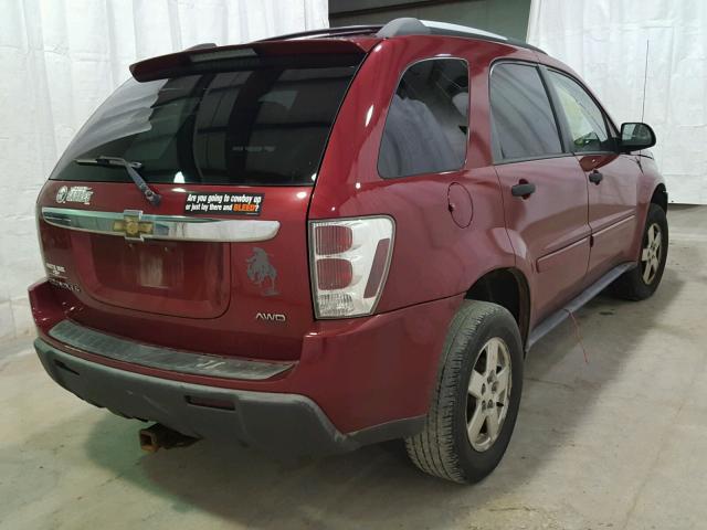 2CNDL23F856118201 - 2005 CHEVROLET EQUINOX LS RED photo 4