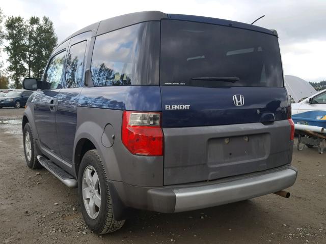 5J6YH28543L009983 - 2003 HONDA ELEMENT EX BLUE photo 3