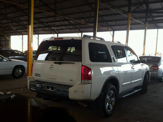 5N1AA08B54N742650 - 2004 NISSAN ARMADA SE WHITE photo 4