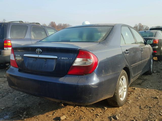 4T1BE32K82U503423 - 2002 TOYOTA CAMRY LE BLUE photo 4