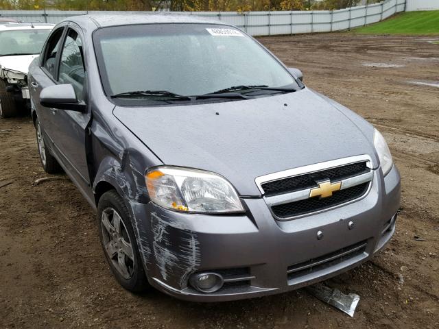 KL1TG5DE7AB108284 - 2010 CHEVROLET AVEO LT GRAY photo 1