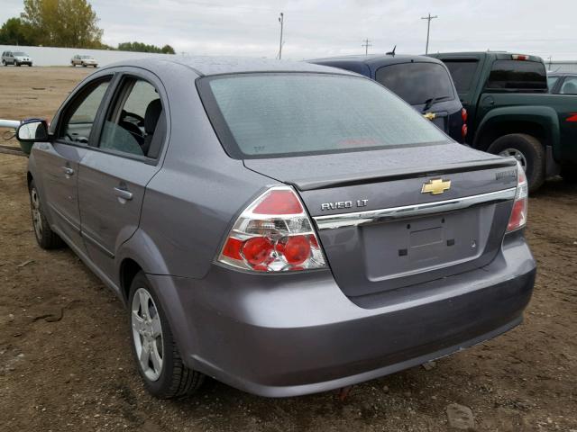 KL1TG5DE7AB108284 - 2010 CHEVROLET AVEO LT GRAY photo 3