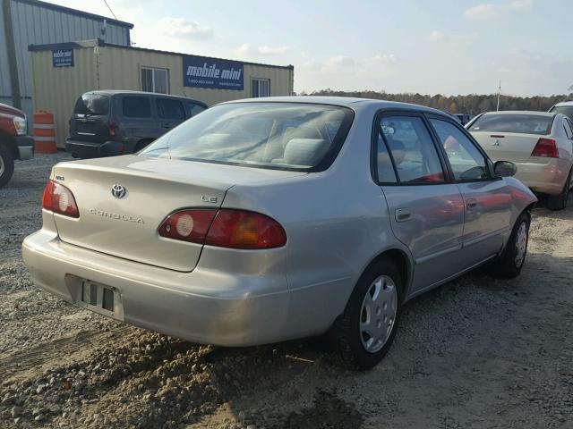 2T1BR12E51C387813 - 2001 TOYOTA COROLLA CE GRAY photo 4