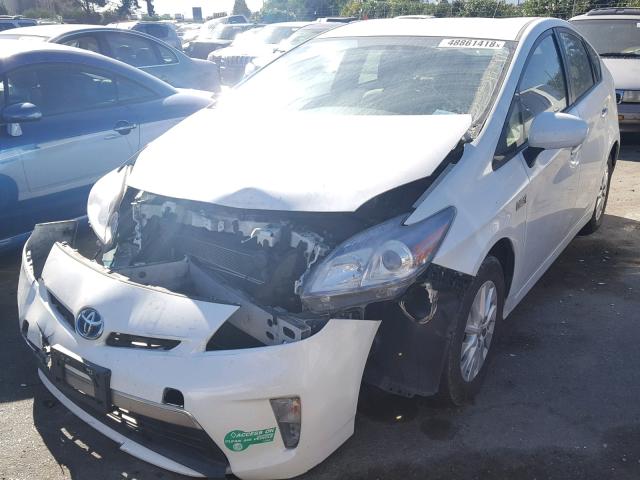 JTDKN3DP4D3044428 - 2013 TOYOTA PRIUS PLUG WHITE photo 2