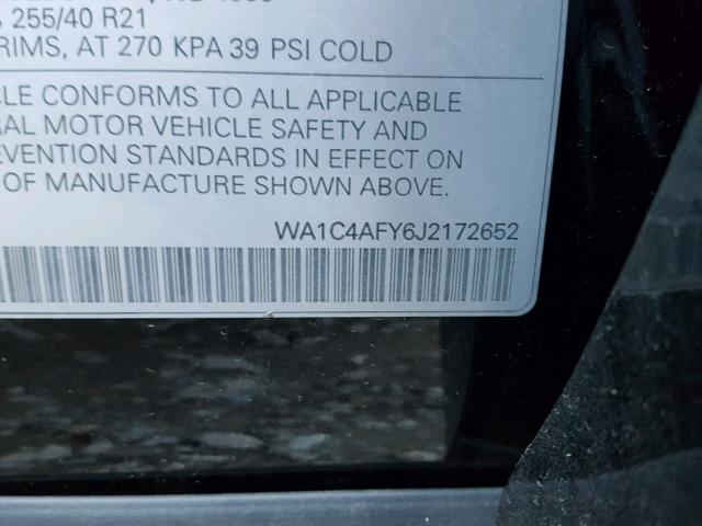 WA1C4AFY6J2172652 - 2018 AUDI SQ5 PRESTI BLACK photo 10