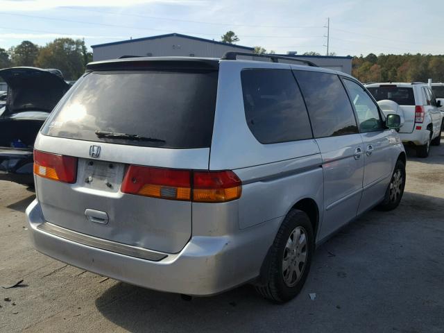 5FNRL18964B023488 - 2004 HONDA ODYSSEY EX SILVER photo 4