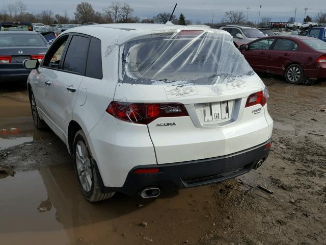 5J8TB2H58CA000301 - 2012 ACURA RDX TECHNO WHITE photo 3