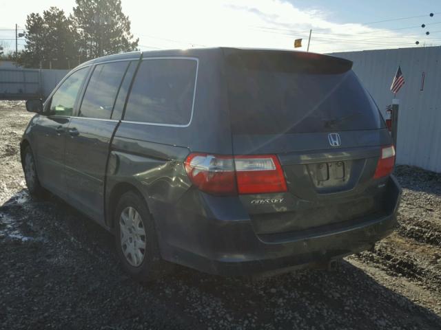 5FNRL38256B065071 - 2006 HONDA ODYSSEY LX GRAY photo 3