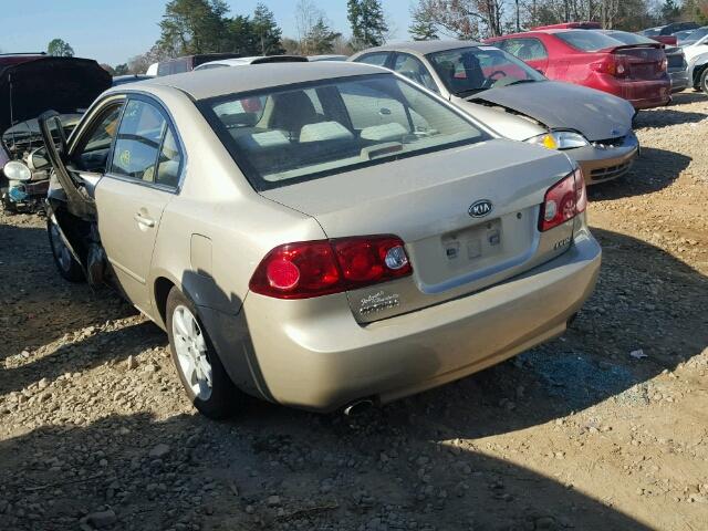 KNAGE124465025157 - 2006 KIA OPTIMA LX BEIGE photo 3