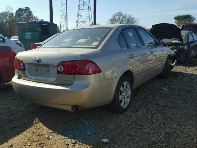 KNAGE124465025157 - 2006 KIA OPTIMA LX BEIGE photo 4