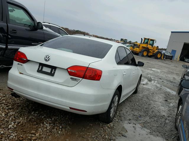 3VW2K7AJ6EM318922 - 2014 VOLKSWAGEN JETTA BASE WHITE photo 4