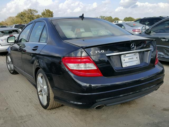 WDDGF56X48F083591 - 2008 MERCEDES-BENZ C 350 BLACK photo 3