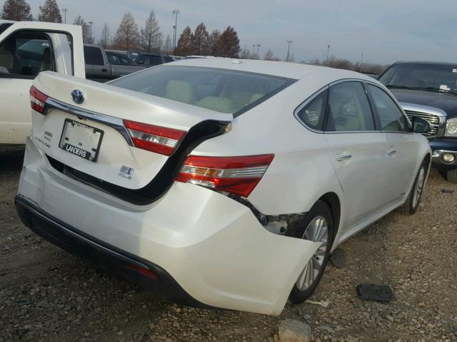 4T1BD1EB5DU003841 - 2013 TOYOTA AVALON HYB WHITE photo 4