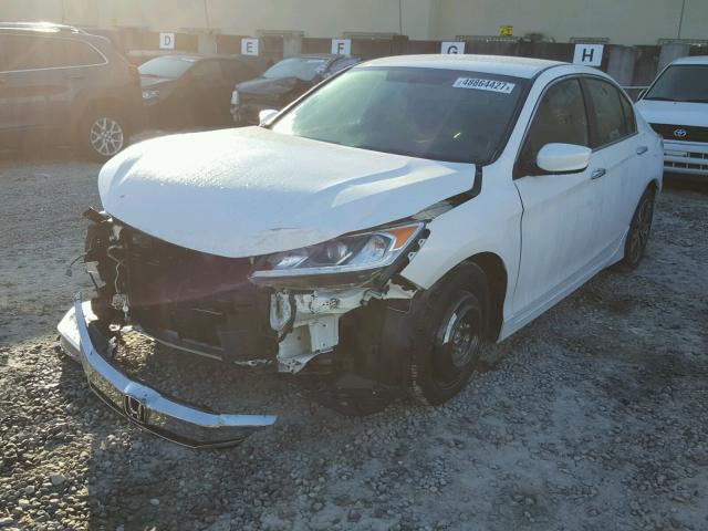 1HGCR2F51HA212088 - 2017 HONDA ACCORD SPO WHITE photo 2