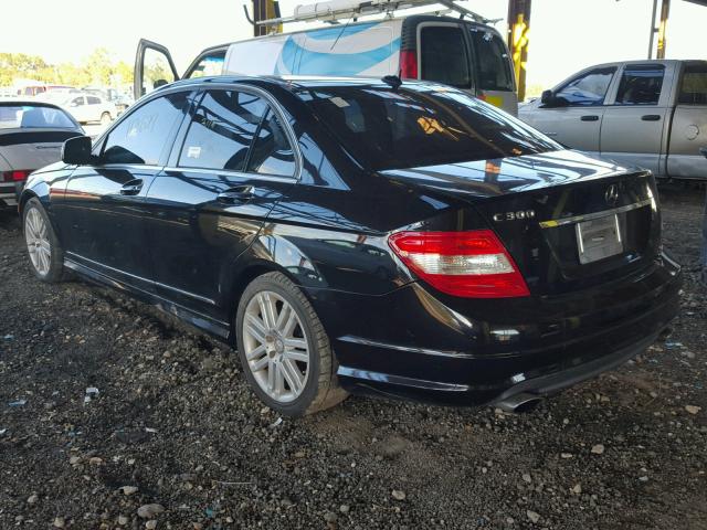 WDDGF54X59R074286 - 2009 MERCEDES-BENZ C 300 BLACK photo 3