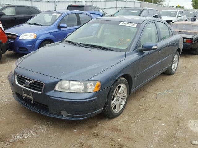 YV1RS592372611474 - 2007 VOLVO S60 2.5T BLUE photo 2