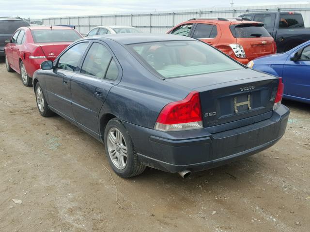 YV1RS592372611474 - 2007 VOLVO S60 2.5T BLUE photo 3
