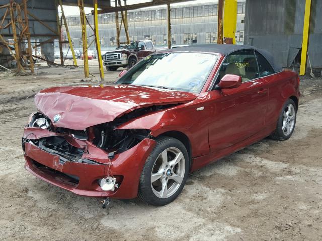 WBAUL7C59CVE87571 - 2012 BMW 128 I RED photo 2