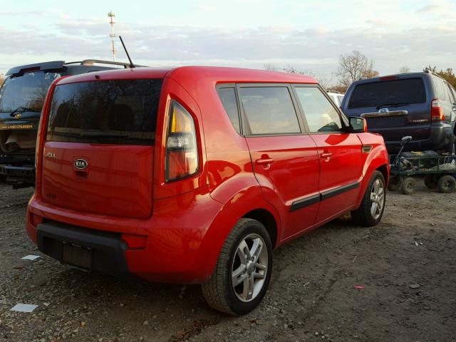 KNDJT2A23B7223523 - 2011 KIA SOUL + RED photo 4