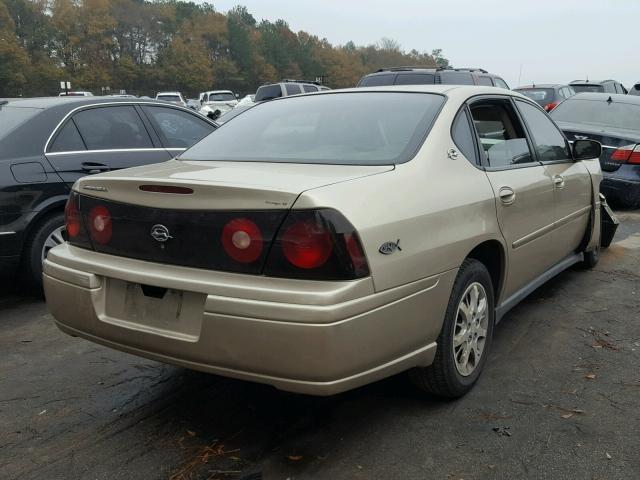 2G1WF52E049453618 - 2004 CHEVROLET IMPALA GOLD photo 4