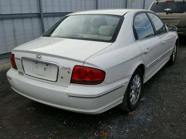 KMHWF35H34A946324 - 2004 HYUNDAI SONATA GLS WHITE photo 4