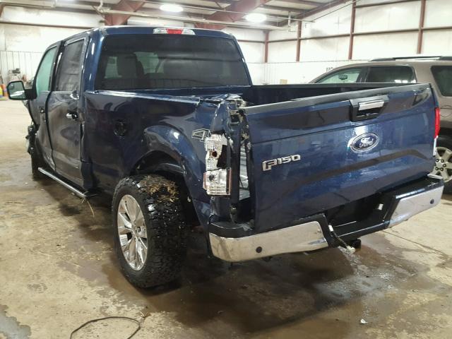 1FTFW1EG0GFA71100 - 2016 FORD F150 SUPER BLUE photo 3