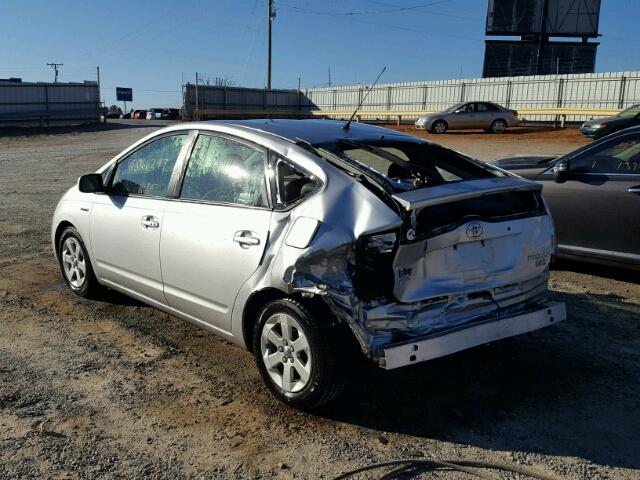 JTDKB20U987716092 - 2008 TOYOTA PRIUS SILVER photo 3