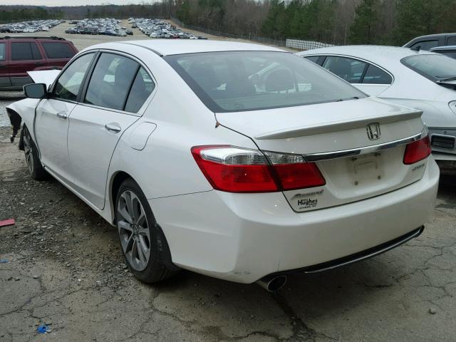 1HGCR2F59DA080319 - 2013 HONDA ACCORD SPO WHITE photo 3