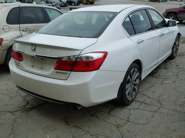 1HGCR2F59DA080319 - 2013 HONDA ACCORD SPO WHITE photo 4