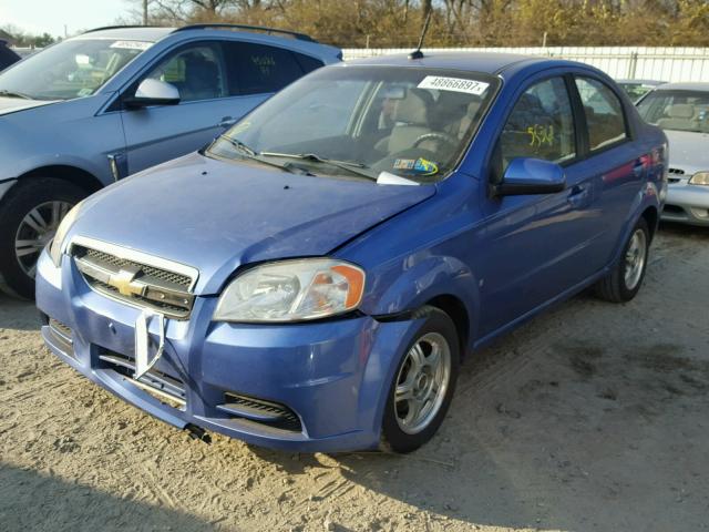 KL1TD56E19B606336 - 2009 CHEVROLET AVEO LS BLUE photo 2