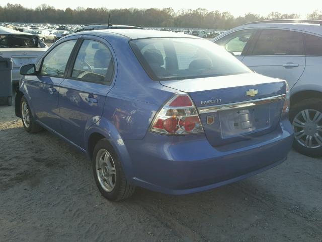 KL1TD56E19B606336 - 2009 CHEVROLET AVEO LS BLUE photo 3