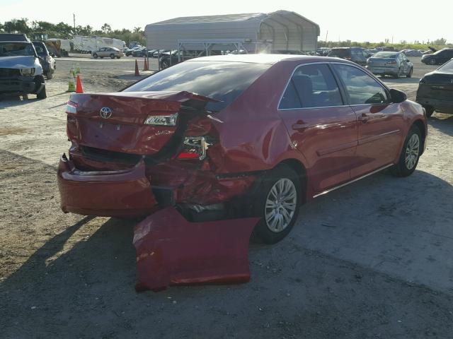 4T1BF1FK2EU866588 - 2014 TOYOTA CAMRY L RED photo 4