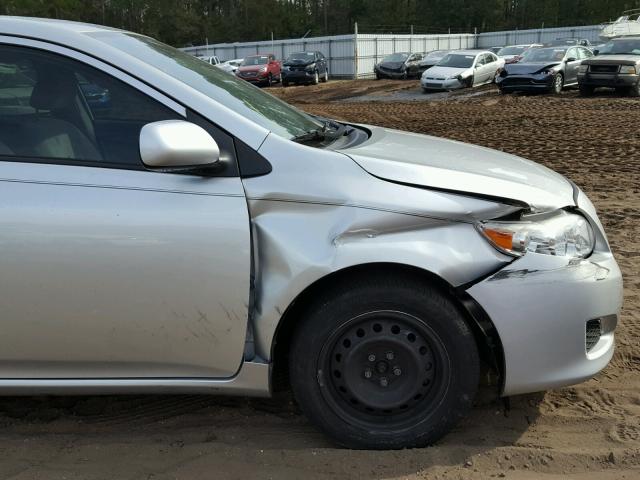 JTDBU4EE6AJ057193 - 2010 TOYOTA COROLLA BA SILVER photo 9