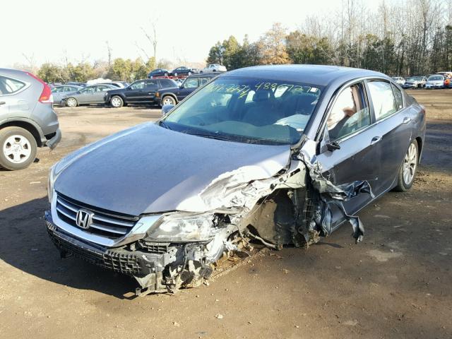 1HGCR2F85FA185114 - 2015 HONDA ACCORD EXL GRAY photo 2