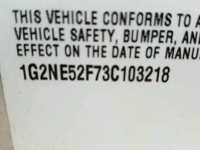 1G2NE52F73C103218 - 2003 PONTIAC GRAND AM S SILVER photo 10